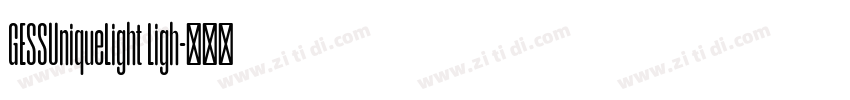 GESSUniqueLight Ligh字体转换 GESSUniqueLight Ligh字体转换